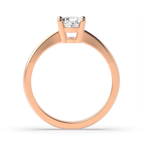 4 Prong Oval Rose Gold Basket set slim shoulder Engagement Rings