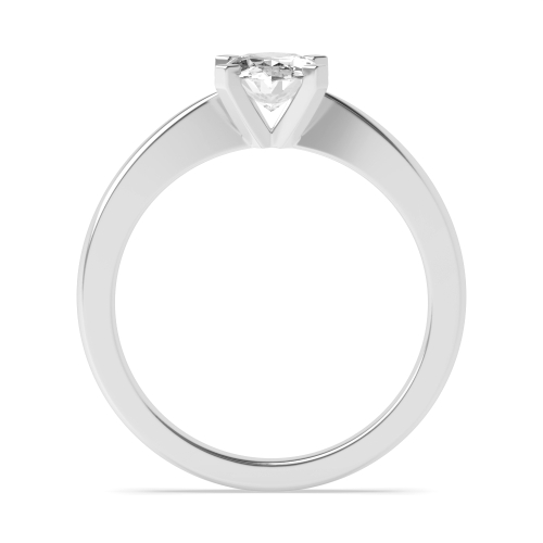 4 Prong Oval Tulip claws Solitaire Engagement Rings