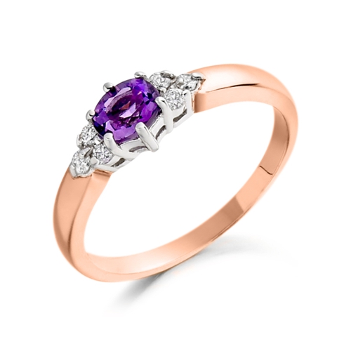 4 Prong Oval Rose Gold Angelic Lab Grown Diamond Rings
