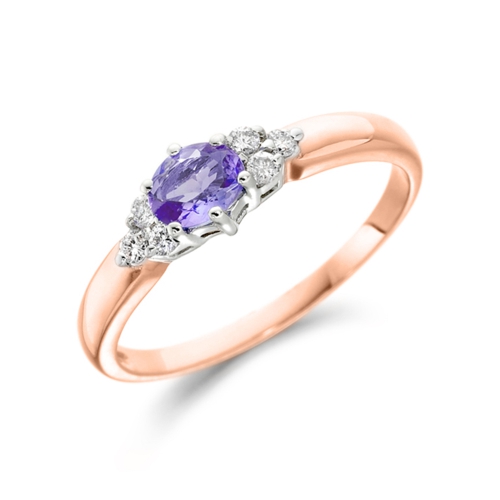 4 Prong Oval Rose Gold Angelic Lab Grown Diamond Rings