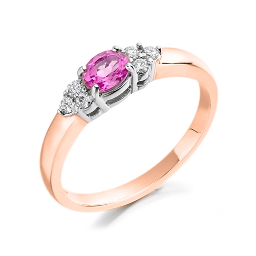 4 Prong Oval Rose Gold Supreme Lab Grown Diamond Rings