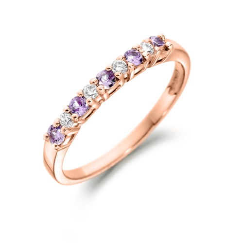 4 Prong Round Rose Gold Glistening Lab Grown Diamond Rings