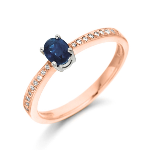 Pave Setting Oval Rose Gold Heirloom Lab Grown Diamond Engagement Rings