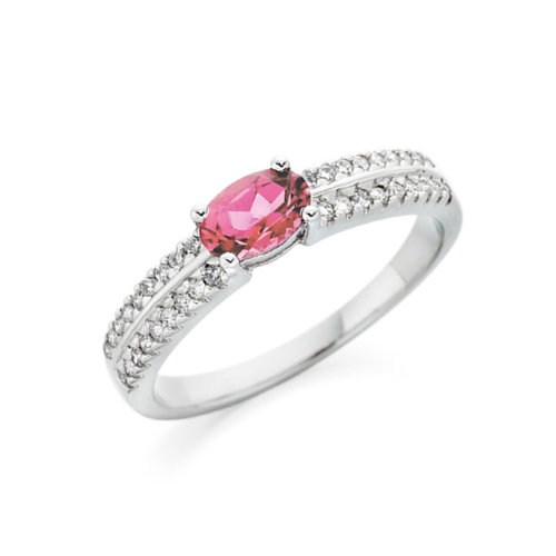 4 Prong Oval Iridescent Naturally Mined Diamond Gemstone Engagement Rings