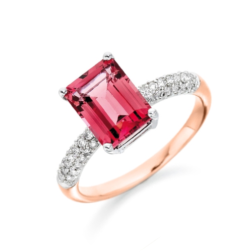 4 Prong Radiant Rose Gold Floral Lab Grown Diamond Engagement Rings