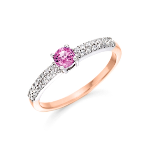 4 Prong Round Rose Gold Eden Lab Grown Diamond Engagement Rings