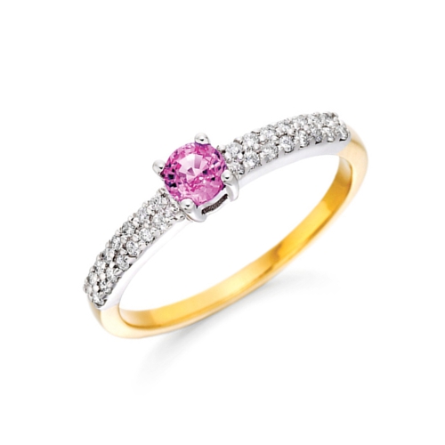 4 Prong Round Yellow Gold Eden Lab Grown Diamond Engagement Rings