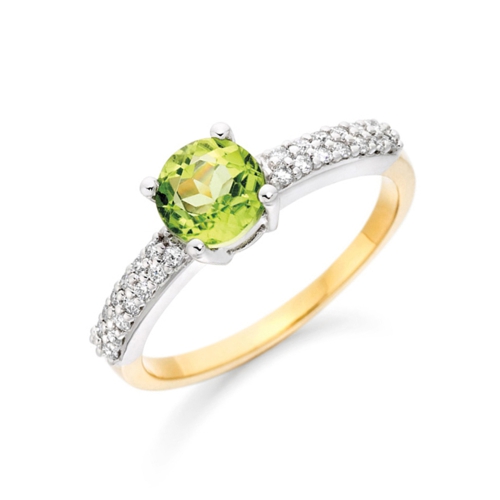 4 Prong Round Yellow Gold Radiate Lab Grown Diamond Engagement Rings