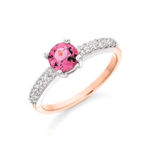 4 Prong Round Rose Gold Radiate Lab Grown Diamond Engagement Rings