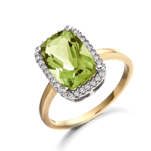 4 Prong Cushion Yellow Gold Crystalline Lab Grown Diamond Engagement Rings