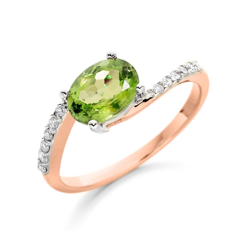 4 Prong Oval Rose Gold Everlasting Lab Grown Diamond Engagement Rings