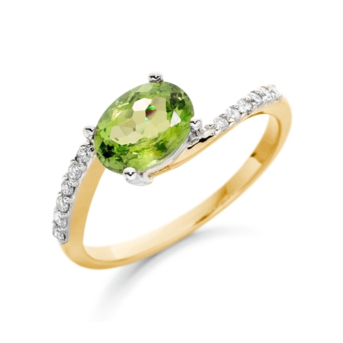 4 Prong Oval Yellow Gold Everlasting Lab Grown Diamond Engagement Rings
