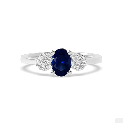 4 Prong Oval Luminous Lab Grown Diamond Engagement Rings