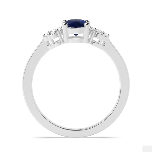 4 Prong Oval Luminous Lab Grown Diamond Engagement Rings