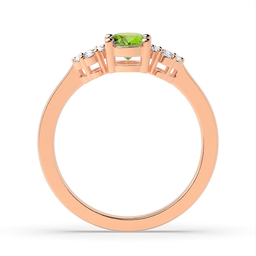4 Prong Oval Rose Gold Luminous Lab Grown Diamond Engagement Rings