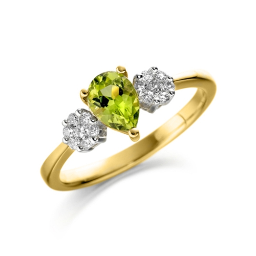 Prong Pear Yellow Gold Treasure Lab Grown Diamond Engagement Rings