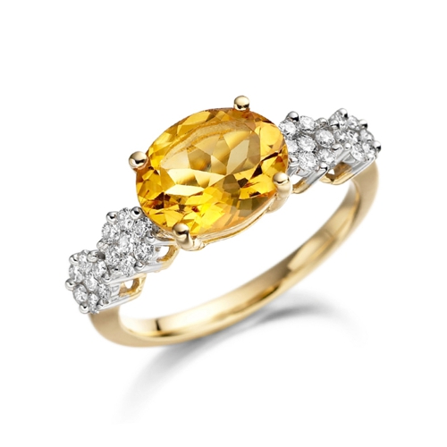 4 Prong Oval Yellow Gold Heritage Lab Grown Diamond Engagement Rings