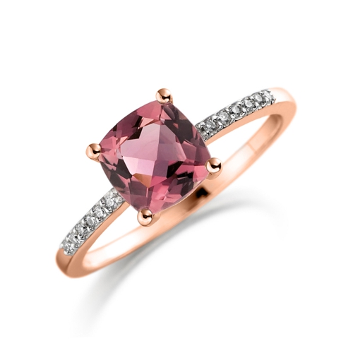 4 Prong Cushion Rose Gold Renaissance Lab Grown Diamond Engagement Rings