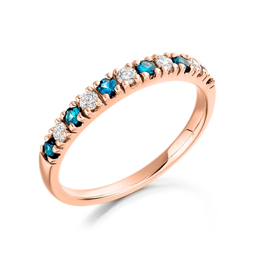 4 Prong Round Rose Gold Graceful Lab Grown Diamond Rings