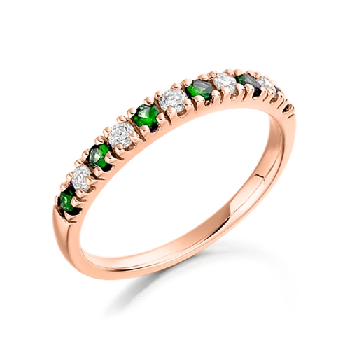 4 Prong Round Rose Gold Graceful Lab Grown Diamond Rings