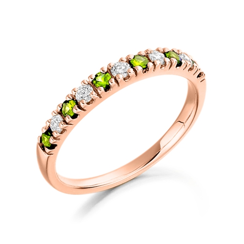 4 Prong Round Rose Gold Graceful Lab Grown Diamond Rings