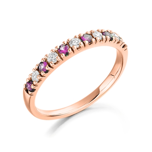 4 Prong Round Rose Gold Graceful Lab Grown Diamond Rings