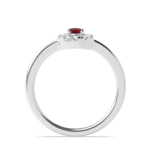 4 Prong Oval Silver Enchanting Lab Grown Diamond Antique Engagement Rings