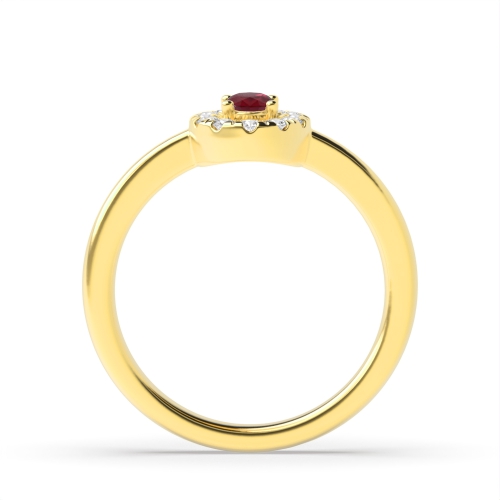 4 Prong Oval Yellow Gold Enchanting Lab Grown Diamond Antique Engagement Rings