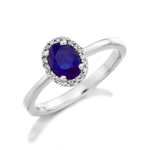 4 Prong Oval Dream Blue Sapphire Gemstone Engagement Rings