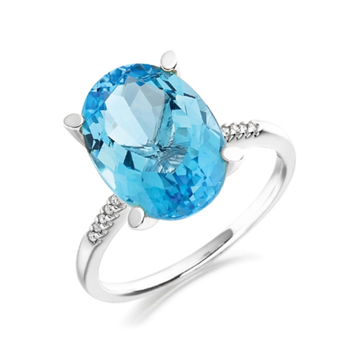 4 Prong Oval Mesmerize Lab Grown Diamond Engagement Rings