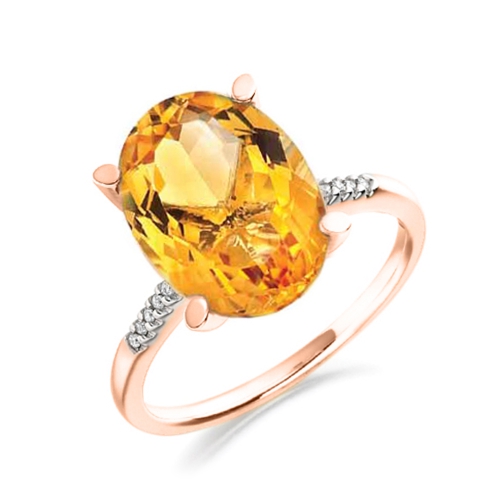 4 Prong Oval Rose Gold Mesmerize Lab Grown Diamond Engagement Rings
