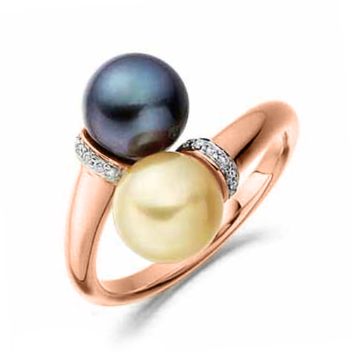 Pave Setting Round Rose Gold Deluxe Lab Grown Diamond Rings
