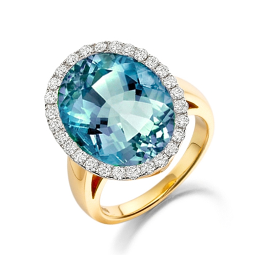 4 Prong Oval Yellow Gold Angel Lab Grown Diamond Engagement Rings