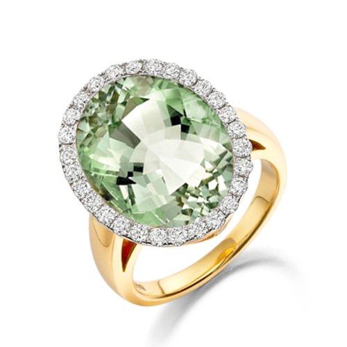 4 Prong Oval Yellow Gold Angel Lab Grown Diamond Engagement Rings