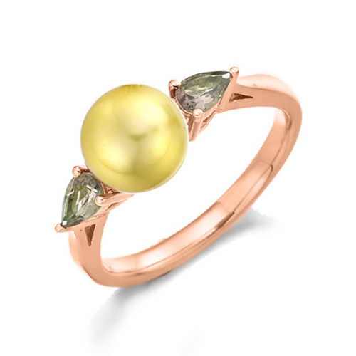 Prong Pear Rose Gold Enamored Lab Grown Diamond Engagement Rings