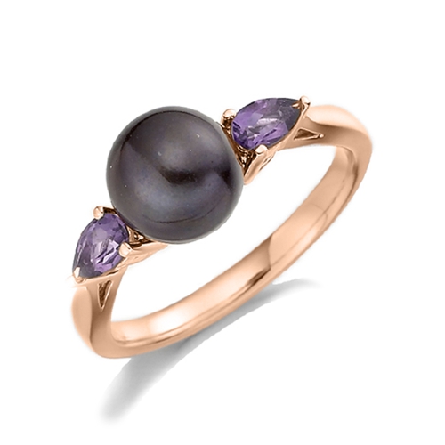 Prong Pear Rose Gold Fascination Lab Grown Diamond Engagement Rings