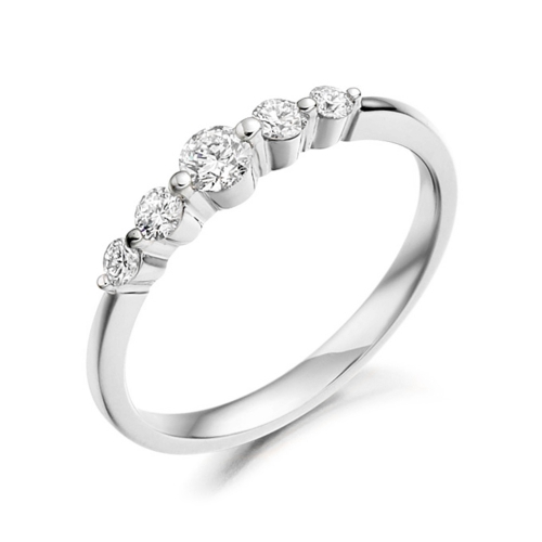 Pave Setting Round Eternity Engagement Rings