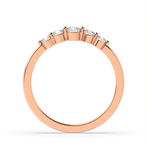 Pave Setting Round Rose Gold Infinity luxe Eternity Engagement Rings
