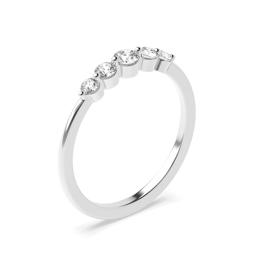 Pave Setting Round Infinity luxe Naturally Mined Diamond Eternity Engagement Rings