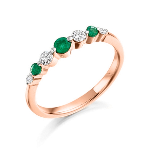 4 Prong Round Rose Gold Serenity Lab Grown Diamond Rings