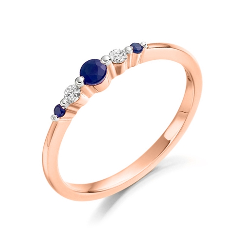 4 Prong Round Rose Gold Serenity Lab Grown Diamond Engagement Rings