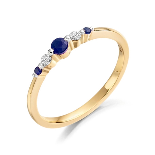 4 Prong Round Yellow Gold Serenity Lab Grown Diamond Engagement Rings