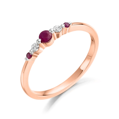 4 Prong Round Rose Gold Serenity Lab Grown Diamond Rings