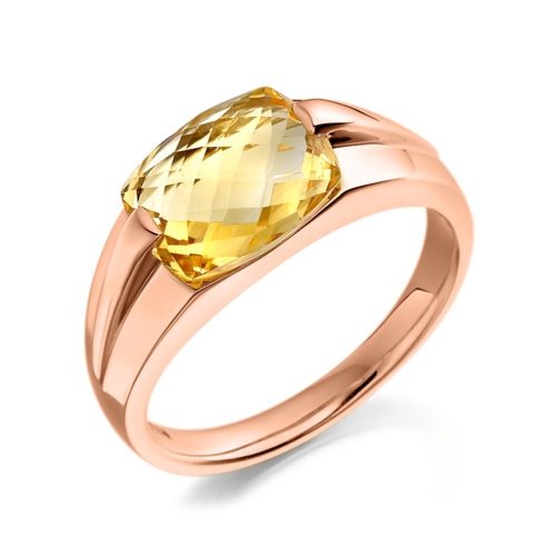 Channel Setting Cushion Rose Gold Illume Lab Grown Diamond Engagement Rings