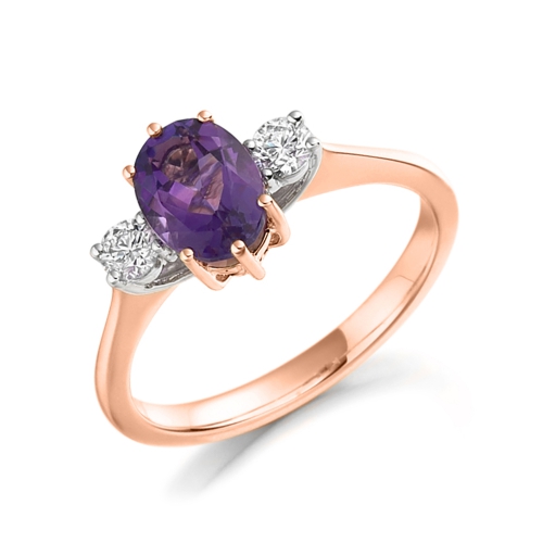 4 Prong Oval Rose Gold Enrapture Lab Grown Diamond Engagement Rings