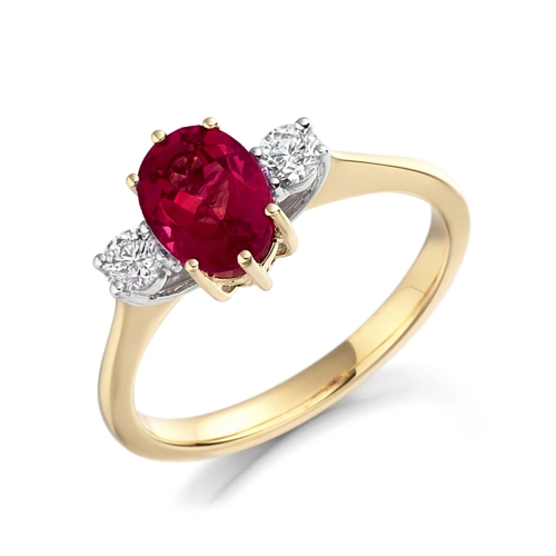 4 Prong Oval Yellow Gold Enrapture Lab Grown Diamond Engagement Rings