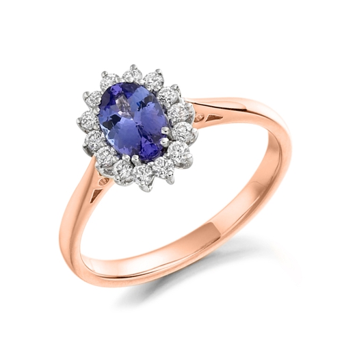 4 Prong Oval Rose Gold Infinite Lab Grown Diamond Rings