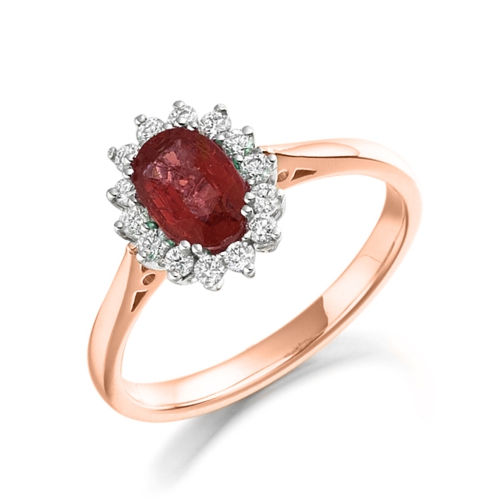 4 Prong Oval Rose Gold Infinite Lab Grown Diamond Engagement Rings