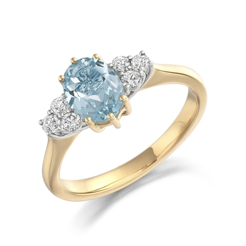 4 Prong Oval Yellow Gold Vivid Lab Grown Diamond Engagement Rings