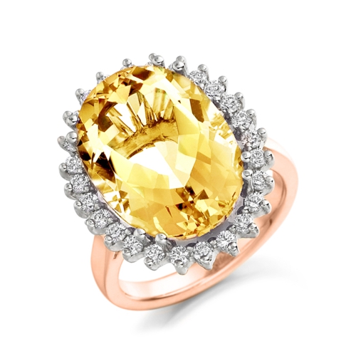 4 Prong Oval Rose Gold Gem Lab Grown Diamond Engagement Rings